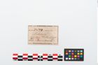 Etikett zu Bronzemelonenarmreif (NHMW-PRAE-024590)